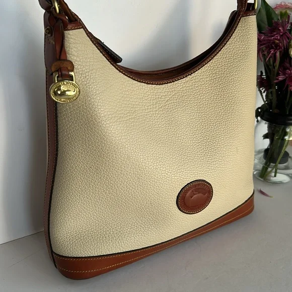 Dooney and Bourke Vintage Brown and Black Pebbled Leather Hobo Shoulder Bag
Y2k - Picture 5 of 17